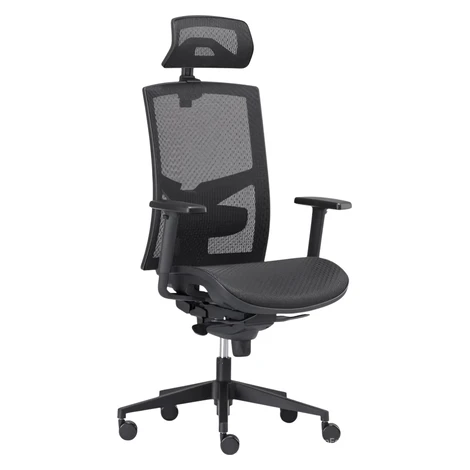 ALBA Ergonomická kancelárska stolička GAME ŠÉF celosieťovaná s 3D opierkou hlavy, BLACK 27