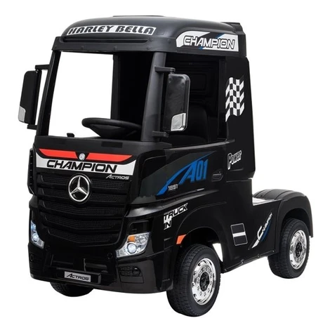 mamido Detský elektrický kamión Mercedes-Benz Actros 4x4 MP4 lakovaný čierny