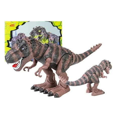 mamido Dinosaurus Tyranosaurus Rex na batérie hnedý