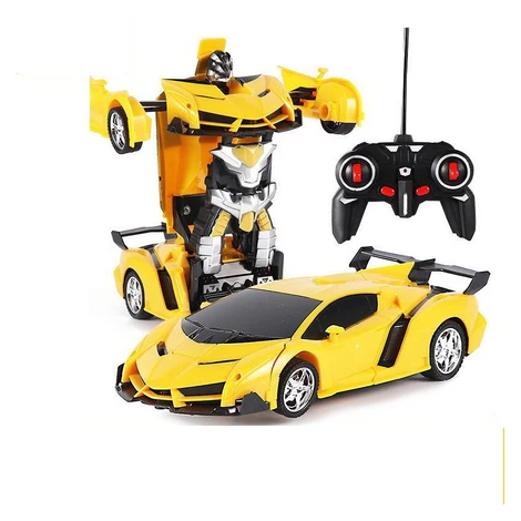 mamido Auto Robot Transformers 2v1 na diaľkové ovládanie RC žltý