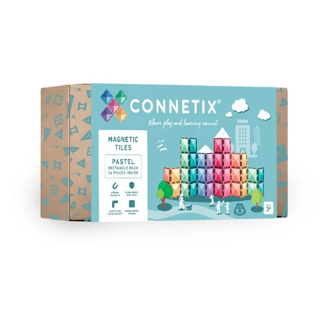 Connetix Connetix Tiles - Magnetická Stavebnica Pastelové Obdĺžniky 24 ks