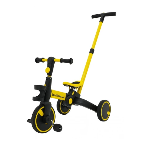 mamido Detská trojkolka a odrážadlo 3v1 Sportrike žltá