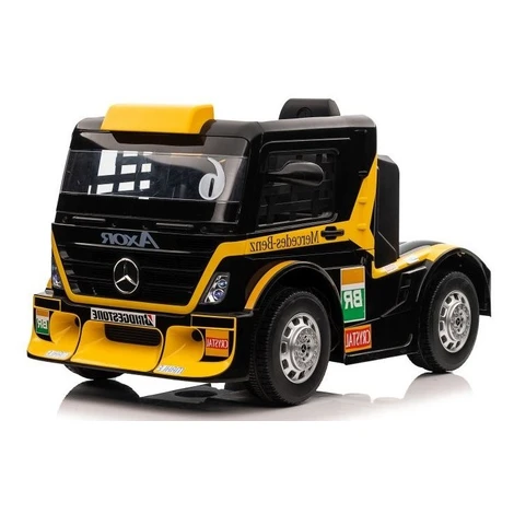 mamido Detský elektrický kamión Mercedes Axor LCD žltý