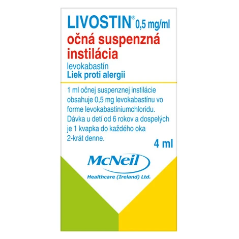 Livostin očná suspenzná instilácia 4 ml