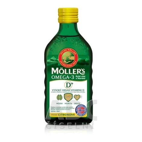 MOLLER´S Omega 3 RYBÍ OLEJ + vitamín D