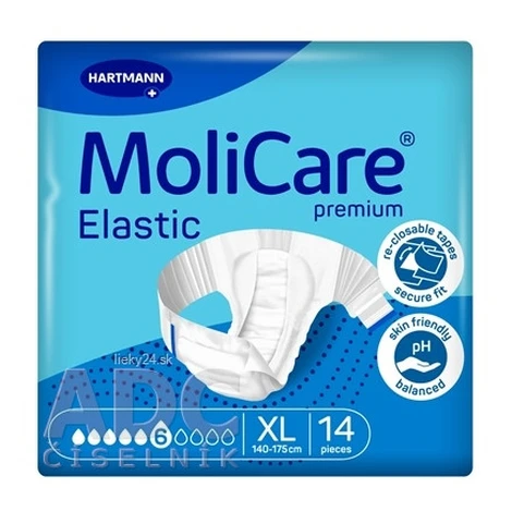 MoliCare Premium Elastic 6 kvapiek XL plienkové nohavičky zalepovacie 14 ks
