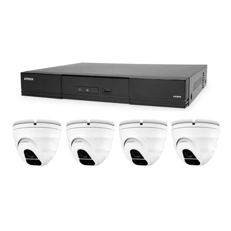 Kamerový set 1x AVTECH NVR AVH2109AX a 4x 2MPX IP Dome kamera AVTECH DGM2203SVSE + 4x Kábel UTP 