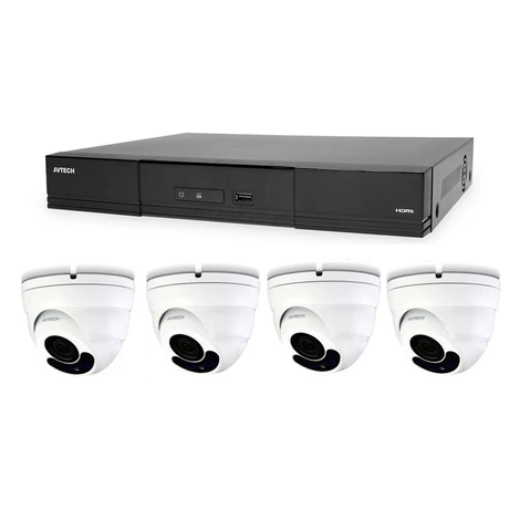 Kamerový set 1x AVTECH NVR AVH2109AX a 4x 2MPX Motorzoom IP Dome kamera AVTECH DGM2443SVSE + 4x 
