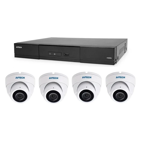 Kamerový set 1x AVTECH NVR AVH2109AX a 4x 8MPX IP Dome kamera AVTECH DGM8208SVAT + 4x Kábel UTP 