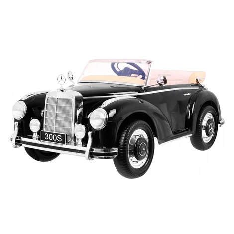 Mercedes Benz 300S Retro pre deti + diaľkové ovládanie + EVA + free Start + LED MP3 - čierne