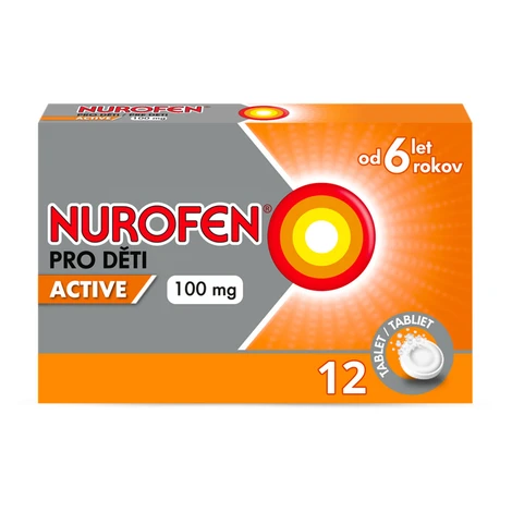 NUROFEN pre deti Active 100 mg 12 orodispergovateľných tabliet