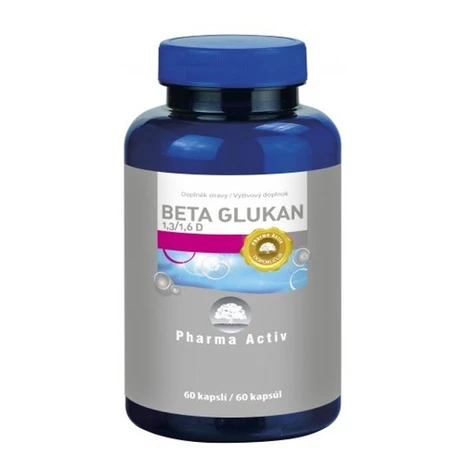 PHARMA ACTIV Beta glukán 1,3/1,6 D čistý extrakt 60 kapsúl