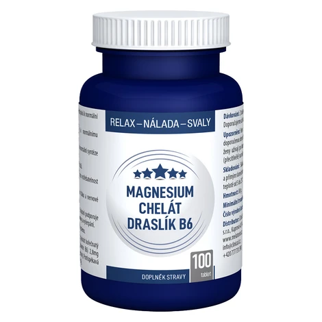 CLINICAL Magnesium chelát + Draslík B6 100 tabliet
