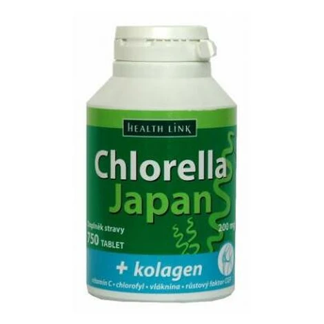 Health Link Chlorella Japan + kolagén 750 tabliet