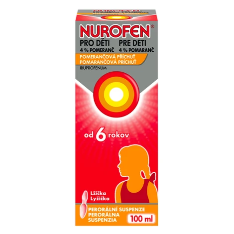 NUROFEN pre deti 4% pomaranč perorálna suspenzia 100 ml