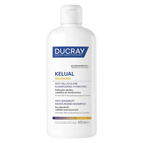 DUCRAY Kelual Squanorm Šampón hydratačný suché lupiny 400 ml