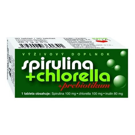 NATURVITA Spirulina + chlorella + prebiotikum 90 tabliet