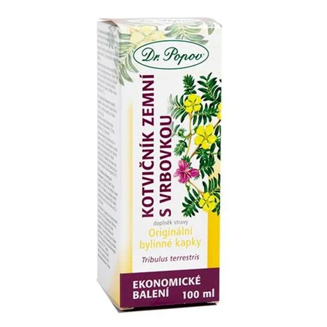 DR.POPOV Kvapky bylinné kotvičník s vrbovkou 100 ml