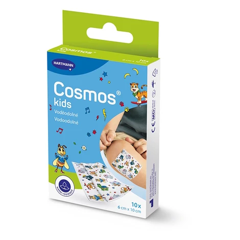 COSMOS Kids náplasť vodoodolná 6 × 10 cm 10 kusov