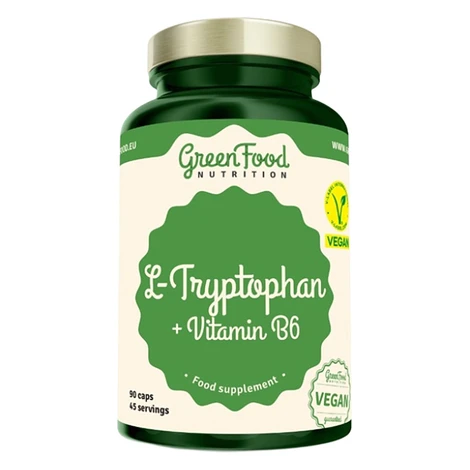 GREENFOOD NUTRITION L-Tryptofán + vitamín B6 90 kapsúl