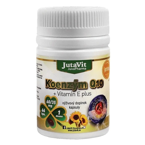 JUTAVIT Koenzým Q10 + vitamín E plus 66 kapsúl