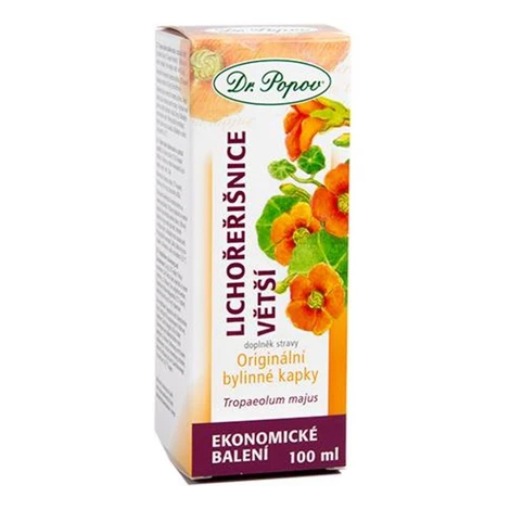 DR.POPOV Kvapky bylinné kapucínka väčšia 100 ml