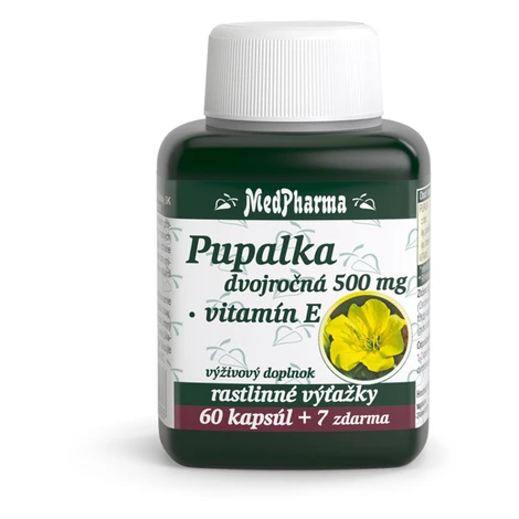 MEDPHARMA Pupalka dvojročné 500 mg + vitamín E 67 tabliet