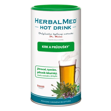 DR. WEISS Herbalmed hot drink krk priedušky + vitamín C 180 g