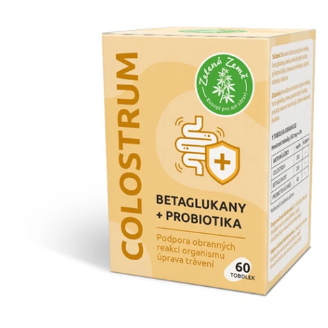 ZELENÁ ZEMĚ Kolostrum kapsule s betaglukánmi a probiotikami 60 kusov