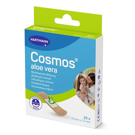COSMOS Náplasť s aloe vera 19 × 72 mm 20 kusov