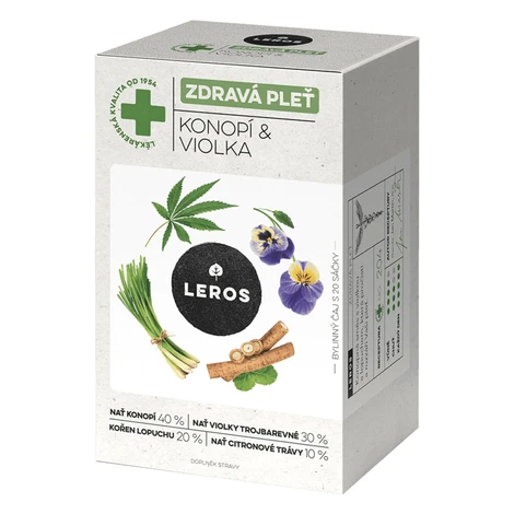 LEROS Zdravá pleť konope&fialka 20 vrecúšok