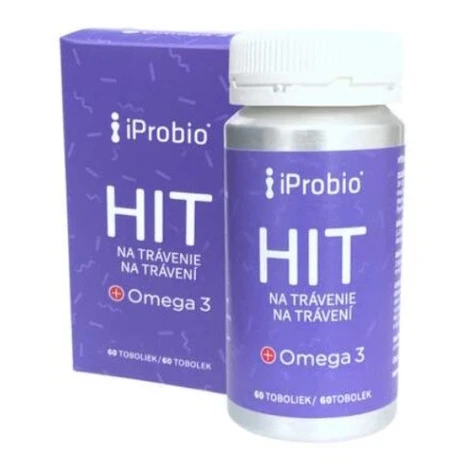 IPROBIO Hit na trávenie + omega 3 60 kapsúl