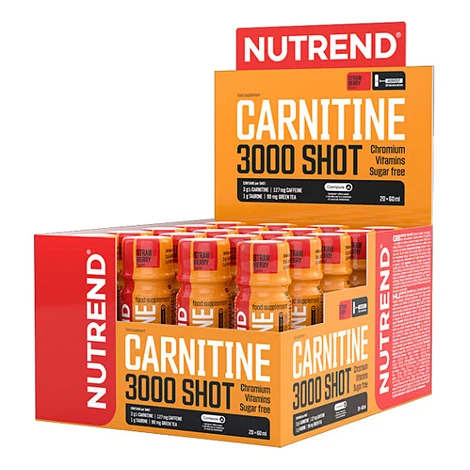 NUTREND Carnitine 3000 shot jahoda 20 x 60 ml