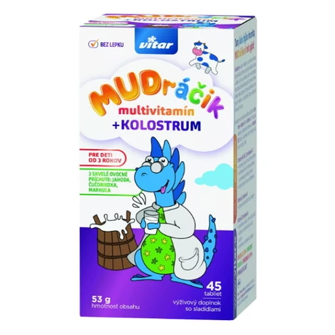 VITAR MUDráčik multivitamín + kolostrum 45 tabliet Vitar Veteriane