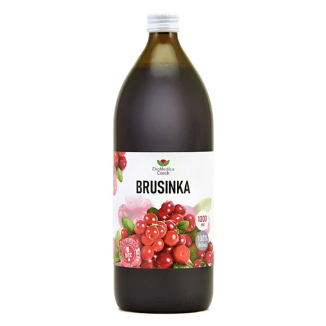 EKOMEDICA Brusnica 100% šťava 1000 ml