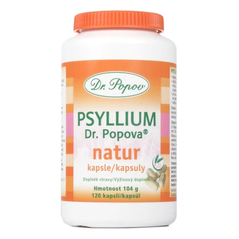 DR. POPOV Psyllium natur 120 kapsúl