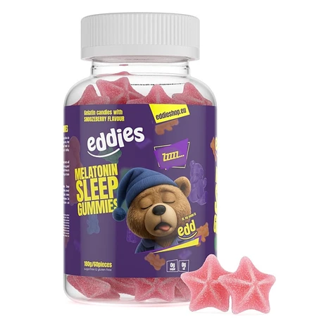 EDDIES Gumídci na spánok s melatonínom 60 kusov