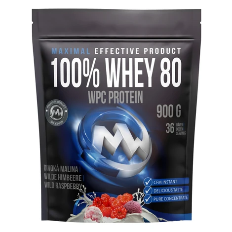 MAXXWIN 100% Whey protein 80 divoká malina 900 g