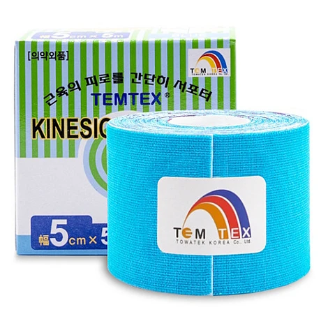 TEMTEX Tejpovacia páska kinesiotape modrá 5cm x 5m
