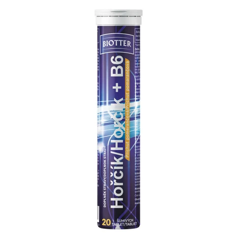 BIOTTER Horčík s vitamínom B6 šumivé tablety 20 ks