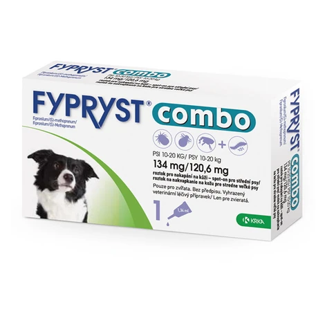 FYPRYST combo spot-on 134 mg/120,6 mg stredné psy 10-20 kg 1x1,34 ml