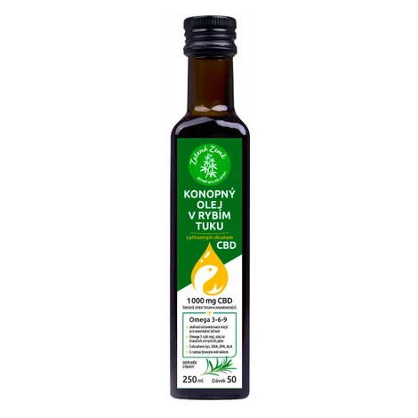ZELENÁ ZEMĚ Konopný olej v rybom tuku s CBD 250 ml