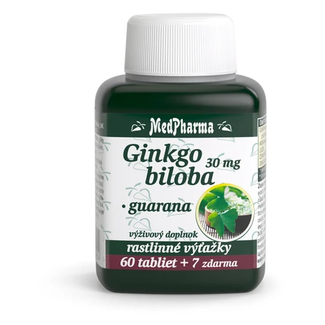 MEDPHARMA Ginkgo biloba + guarana 67 tabliet