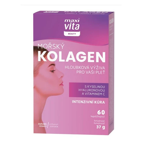 MAXIVITA Beauty morský kolagén + kyselina hyalurónová 60 kapsúl
