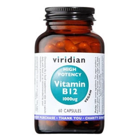 VIRIDIAN Nutrition High Potency Vitamín B12 1000 µg 60 kapsúl