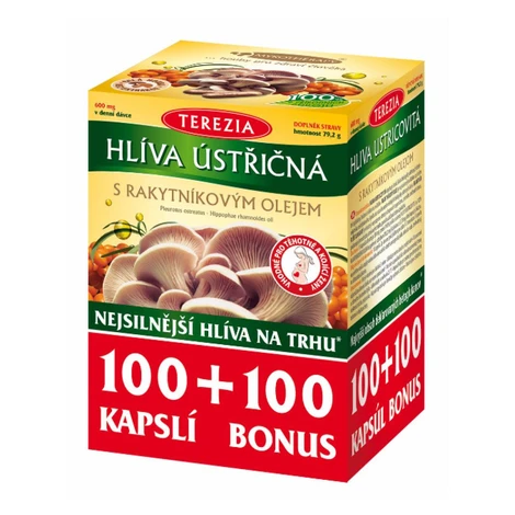 TEREZIA Hliva ustricová s rakytníkovým olejom 100 + 100 kapsúl ZADARMO