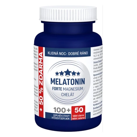 CLINICAL Melatonín forte magnézium chelát 100 + 50 tabliet ZADARMO