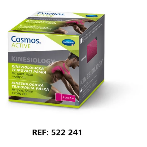 COSMOS ACTIVE kineziologická tejpovacia páska 5 cm x 5 m ružová