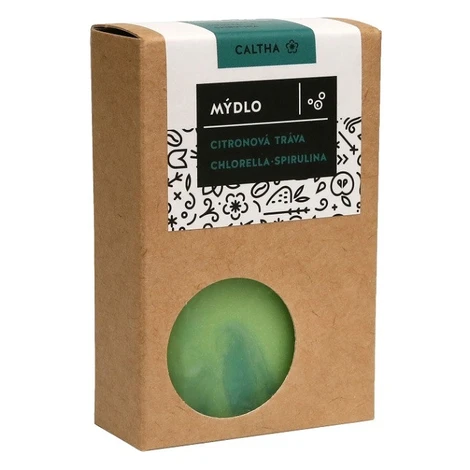 CALTHA Tuhé mydlo Citrónová tráva s chlorellou a spirulinou 100 g