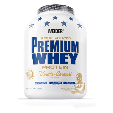 WEIDER Premium whey srvátkový proteín vanilka a karamel 2300 g